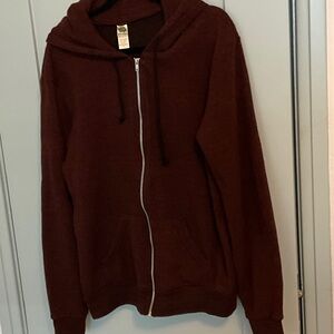 Alternative Men's Zip-Up Brown Sweater